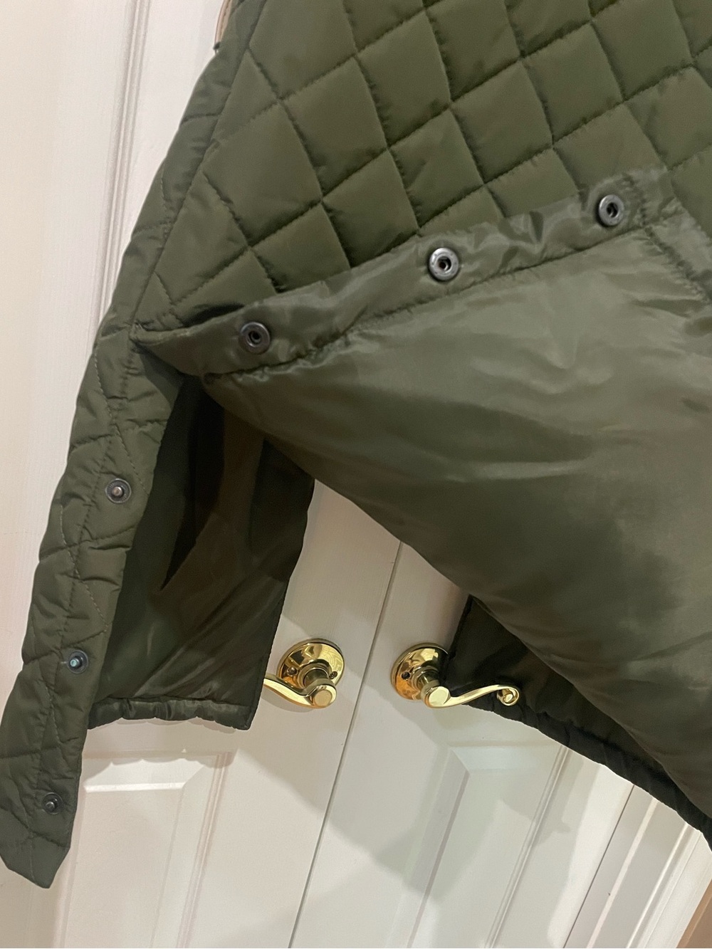 Atelier CG Quilted Olive Green Long Riding Vest, S NWOT - Picture 6 of 6